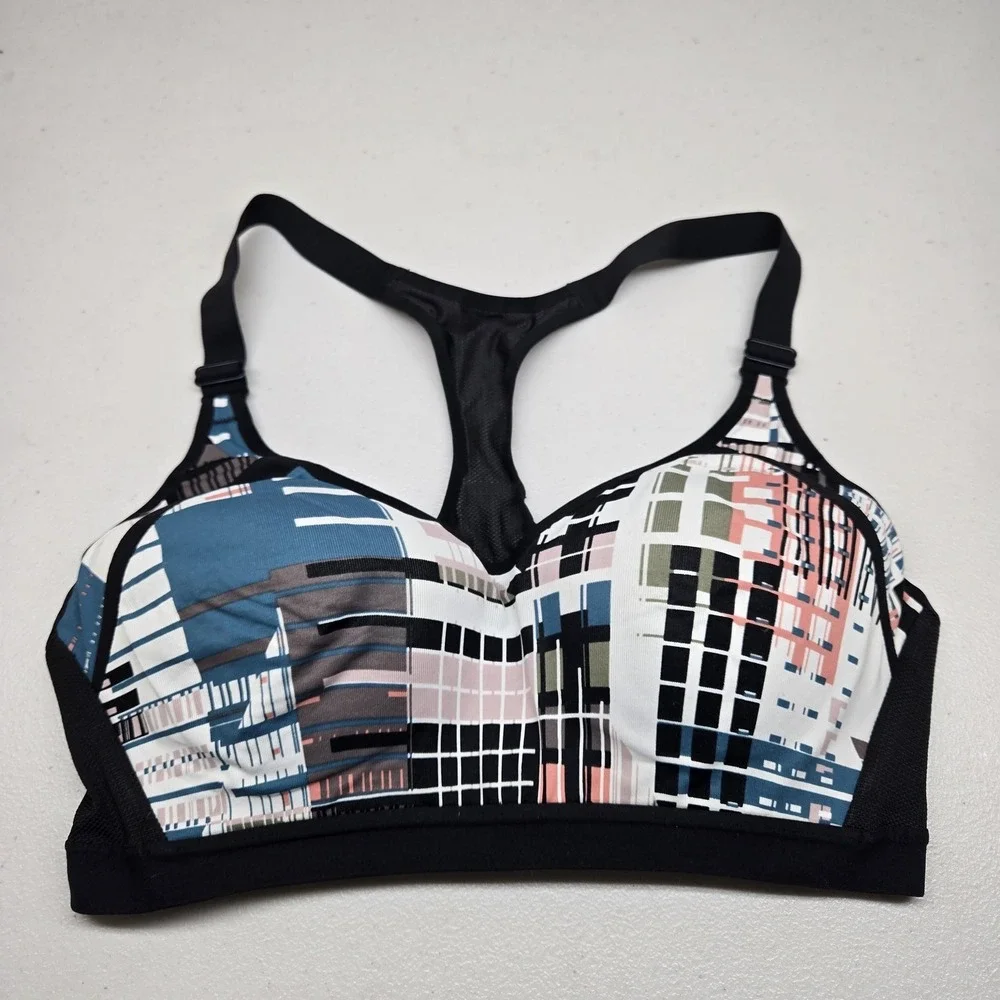 Victoria‎ Sport Women Sports Bra 34D Multicolor Graphic Print